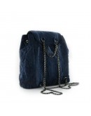 Velour Blue Backpack Bag - Limited Edition