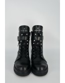 Leather Combat Ankle Boots - Product Code: 011070004